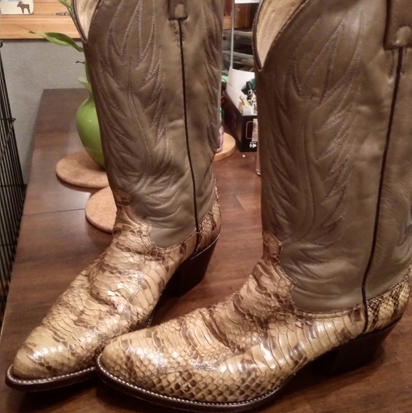 Rare genuine tiger snake skin boots (vintage) - Picture 8 of 10
